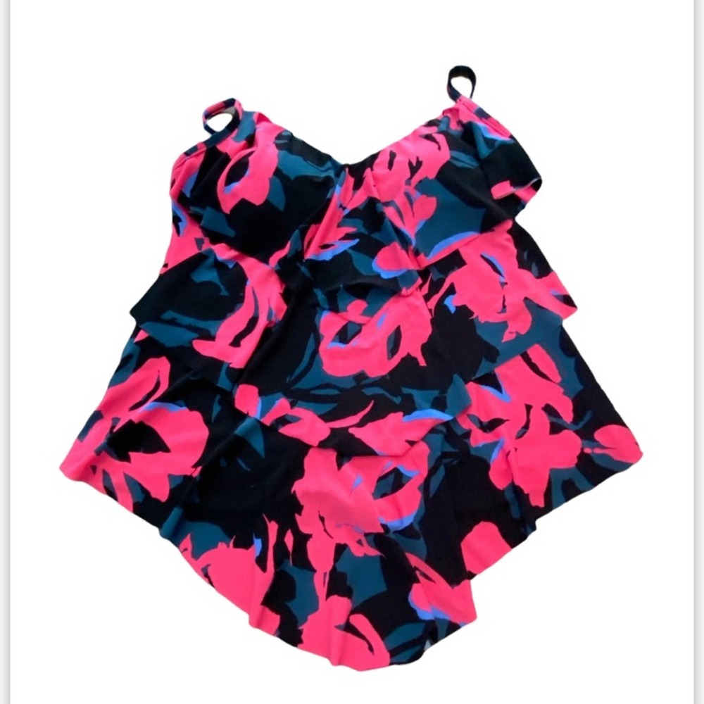Magicsuit Rita Layered Tankini Top Size 10